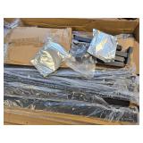 $140 LED King Bed Frame with USB, Platform Bed, Headboard, Black