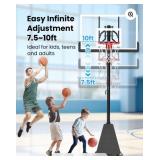 $400 IGL Basketball Hoop with 52-Inch Backboard, 10 ft Portable