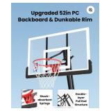 $400 IGL Basketball Hoop with 52-Inch Backboard, 10 ft Portable