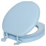 $60 Mayfair by Bemis Round Closed Front Cushioned Toilet Seat Sky Blue