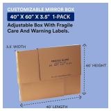 $47 BOX USA Large Mirror Box 40" x 3.5" x 60" (1-Pack)