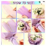 Qilery 334 Pcs Flower Wrapping Paper Set (Laser Color)