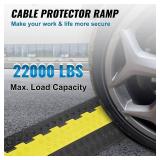 VEVOR Cable Protector Ramp, 2 Channel, 22000 lbs/axle Capacity