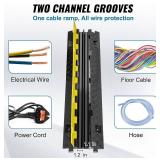 VEVOR Cable Protector Ramp, 2 Channel, 22000 lbs/axle Capacity