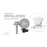 Bemis Lift-Off Wood Round Toilet Seat, White, 19 x 15.12 in