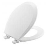 Bemis Lift-Off Wood Round Toilet Seat, White, 19 x 15.12 in