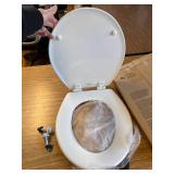 Bemis Lift-Off Wood Round Toilet Seat, White, 19 x 15.12 in