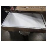 $240 White Vanity Desk with Illuminated Mirror, 12 LED Lights