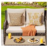 MEISSALIVVE Outdoor Two Seater Storage Sofa
