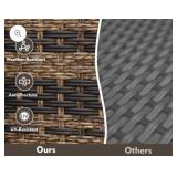 MEISSALIVVE Outdoor Two Seater Storage Sofa