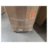 $600 Black Korser Left Chair with Pillow, Corduroy Black