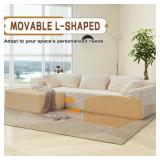 $460 Korser Left Chair with Pillow, Corduroy Beige