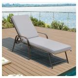 $54 Pellebant Outdoor Chaise Lounge Cushion in Dark Gray