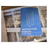 $80 Pellebant 5-Drawer Vertical Storage Tower Organizer Beige Wood