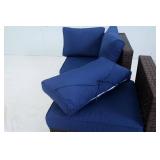 $177 BLOWN 2-Piece Wicker Patio Ottomans, Footrests with Storage