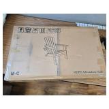 $180 FOOWIN HDPE Folding Adirondack Chair with Cup Holder, Brown