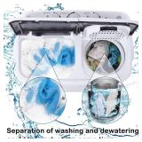 $97 Compact Portable Washing Machine Twin Tub with Drain Pump 14.3Lbs