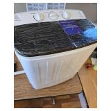 $97 Compact Portable Washing Machine Twin Tub with Drain Pump 14.3Lbs