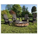 $210 FUNBERRY Folding Adirondack Chairs Set of 2, All-Weather HDPE