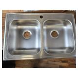 $202 Elkay GE23321 Dayton 33" Drop-In Basin Stainless Sink - 1 Faucet