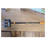 Fiskars Steel Rotary Hand Cultivator Wood Handle