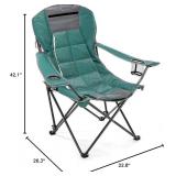 $60 ARROWHEAD OUTDOOR Folding Hybrid 2-in-1 Camping Chair 300lb, NAVY BLUE.