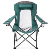 $60 ARROWHEAD OUTDOOR Folding Hybrid 2-in-1 Camping Chair 300lb, NAVY BLUE.
