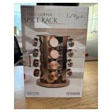 Le Regalo Spice Rack Set, 16 Jars, Copper Rack & Bottles