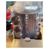 Le Regalo Spice Rack Set, 16 Jars, Copper Rack & Bottles