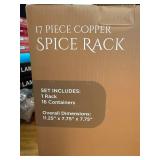 Le Regalo Spice Rack Set, 16 Jars, Copper Rack & Bottles