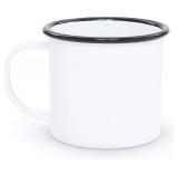 2 pack!! $19each! Crow Canyon Home Enamelware Mug, 12 oz, Vintage White/Bla