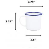 2 pack!! $19each! Crow Canyon Home Enamelware Mug, 12 oz, Vintage White/Bla