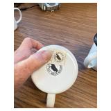 2 pack!! $19each! Crow Canyon Home Enamelware Mug, 12 oz, Vintage White/Bla