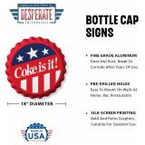 Coke Stamp Bottle Cap - Aluminum - 18"