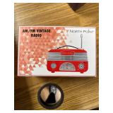 Northpoint AM/FM Portable Vintage Radio Circa 1960s AA Battery Red