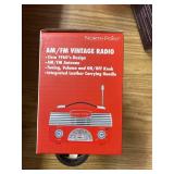 Northpoint AM/FM Portable Vintage Radio Circa 1960s AA Battery Red