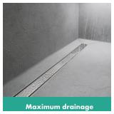 $220 hansgrohe RainDrain Match Linear Shower Drain Adjustable Frame