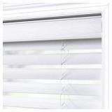 $66 Better Homes & Gardens 2 Cordless Faux Wood Blinds, White 51x64