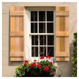 $155 Design Craft Millworks 400228 Cedar Board-N-Batten Shutters Pair, 15"