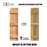 $155 Design Craft Millworks 400228 Cedar Board-N-Batten Shutters Pair, 15"