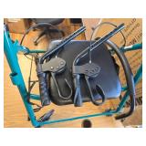 $73 Medline Aluminum Rollator Walker with Seat, Green, 250 lb