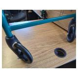 $73 Medline Aluminum Rollator Walker with Seat, Green, 250 lb