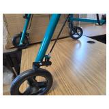 $73 Medline Aluminum Rollator Walker with Seat, Green, 250 lb