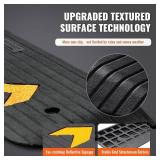 VEVOR Rubber Threshold Ramp 1" Rise, Wheelchair 3.7 ft, Non-Slip