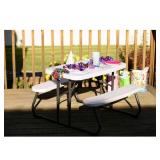 $76 35-1/2 in. X 32-1/2 in. Kids Picnic Table with Benches
