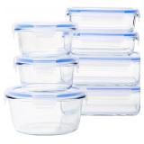 Amazon Basics Leak-Proof Glass Food Storage, 14-Piece Set