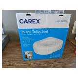Carex Toilet Seat Riser, 5.5 in, Raised Seat Supports 300lbs