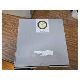 $95 Seiko Octagon Shape Wall Clock - Medium Brown Solid Oak