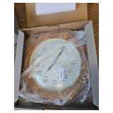 $95 Seiko Octagon Shape Wall Clock - Medium Brown Solid Oak