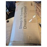 $130 Cloud Twin Bed Frame, Boucle, Upholstered, No Box Spring, White